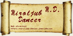 Miroljub Dancer vizit kartica